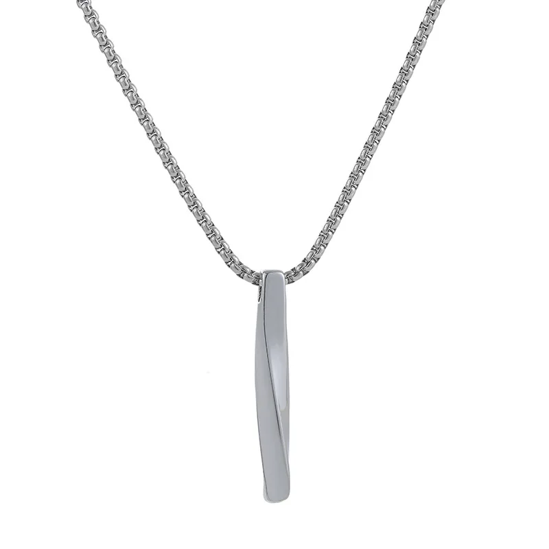

Sandro Spiral Necklace Men's Trendy Simple Personality Hip Hop Men's Pendant Boys Titanium Steel Necklace Jewelry