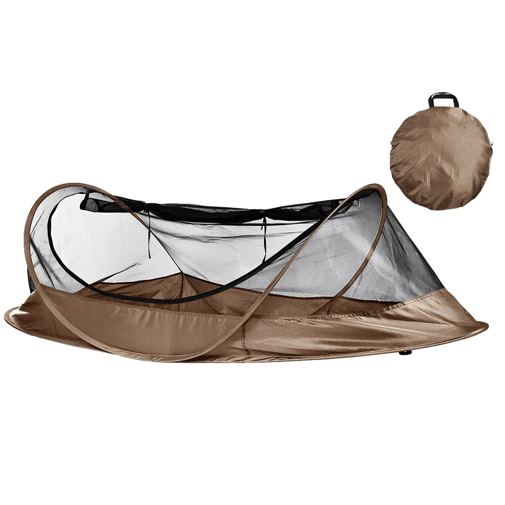 

Wholesale Outdoor Hiking Portable Foldable Free Install Pop up Single Camping Net Tent