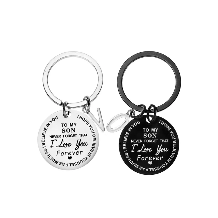 

2023 Custom Blank Metal Keychain Stainless Steel Engraving Letter Promotion Metal Key Chain for Gifts