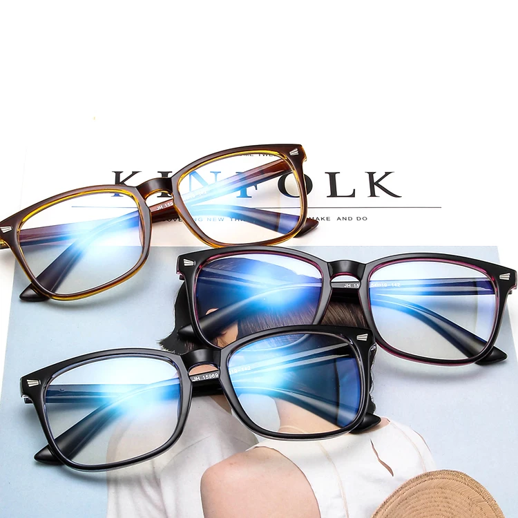 

Designer Square Plastic Frame Blue Light Blocking Optical Eyeglasses Glasses With Blue Filter