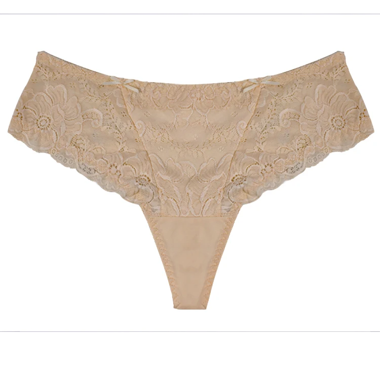 

BEIZHI Plus Size Hot Lace Seduce Thong Ladies Sexy Nylon Panties Thong
