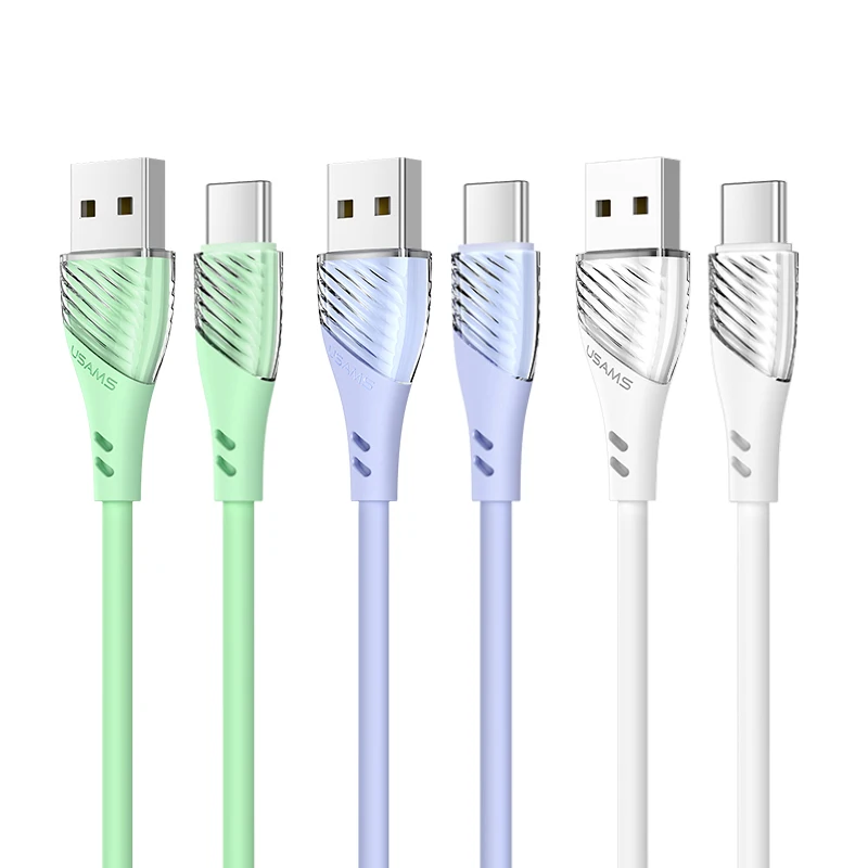 

USAMS SJ494 Wholesale Popular flexible & break-proof Type-C Charger Cable Liquid Silicone Charging & Data Cable