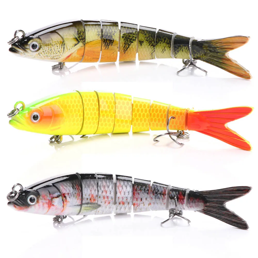 

8 Segmented Jointed Swimbait Fishing Lure Artificial Bait Fishing Tackle Swim Hard Bait Wobblers