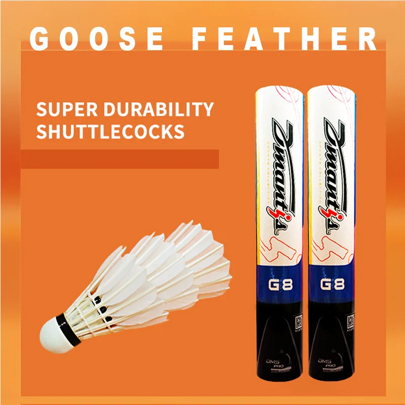 

Competition Level Badminton BWF Shuttlecock Traditional Brand Goose Straighten Feather Badminton Shuttlecock