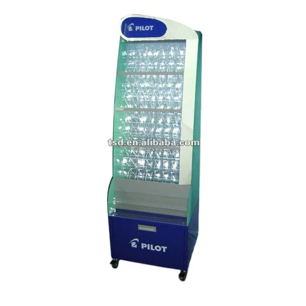 
retail store floor pos pen display stand/stationery display shelf rack 