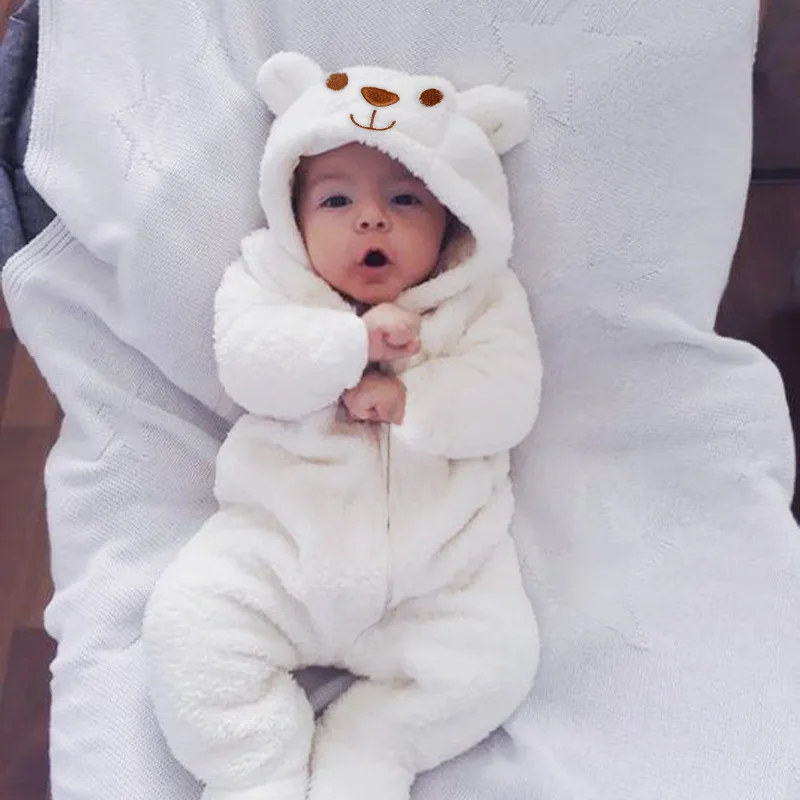 

Hot Sale Baby Clothes Newborn Cute Baby Girls' Rompers Long Sleeve Zipper Baby Boys' Rompers Autumn And Winter Clothes, As picture