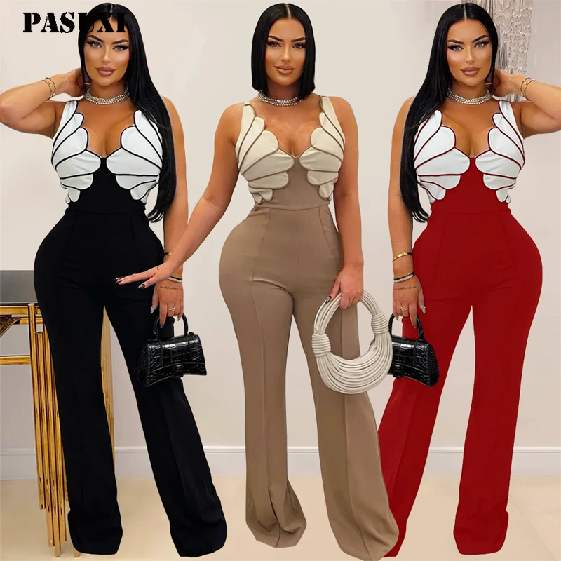 Sleeveless Wide Leg Jumpsuit Romper