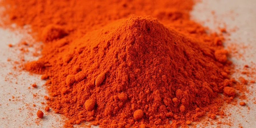 Microscopic view of paprika powder