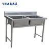 Stainless Steel Commercial Single/Double Bowl Sink Work Bench/Kitchen Working Table