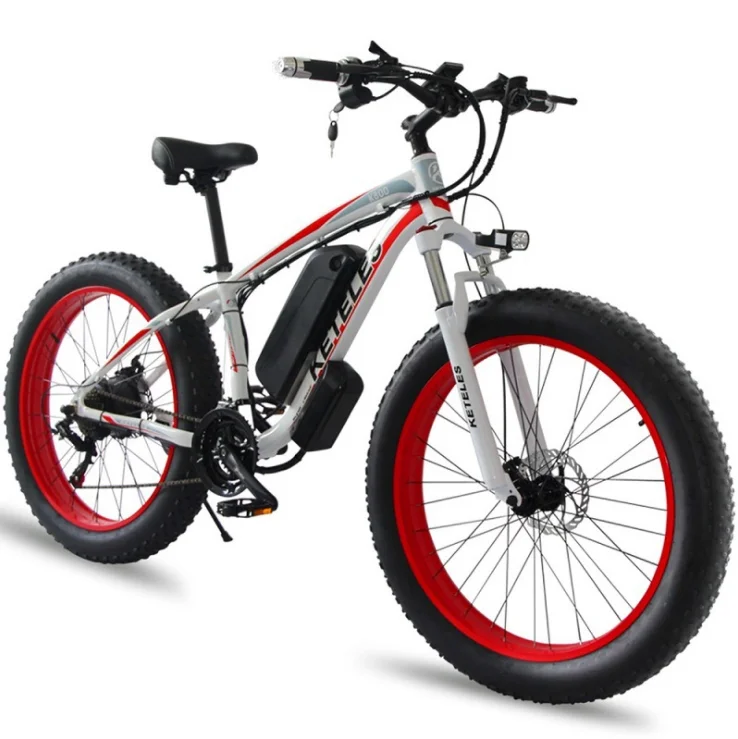

optimum allocation fat tire ebike 48V 350W bike electrico, Black red