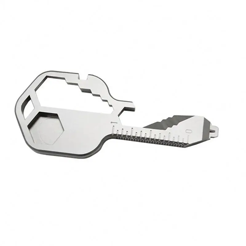 

DRca multi tool camping titanium EDC Key tool with keychain 24 in1 Key shaped mini tool