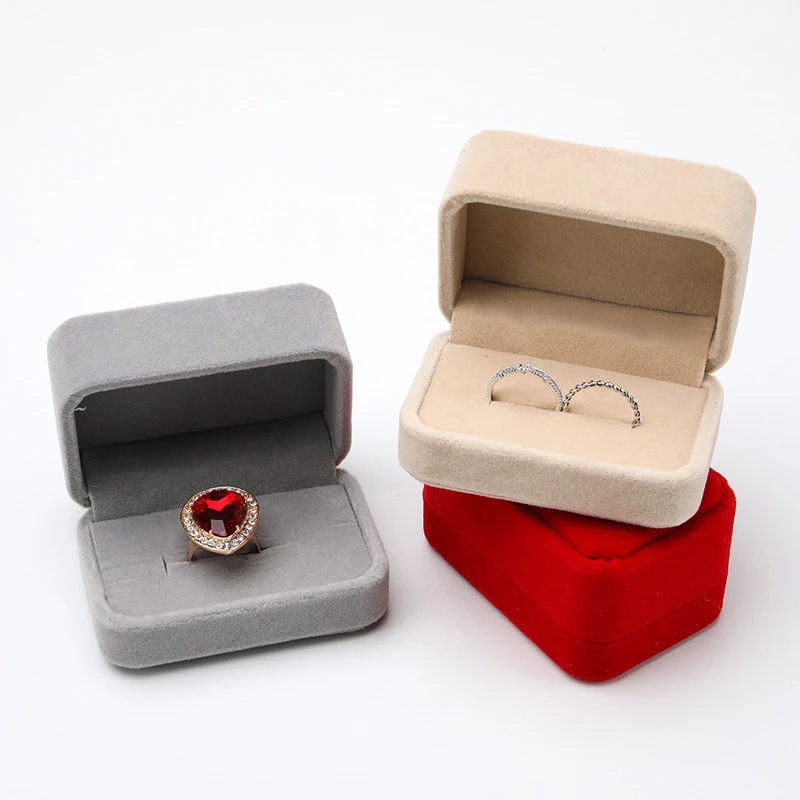 

Romantic Jewelry Box Vintage Customized Logo Ring Jewelry Box Velvet