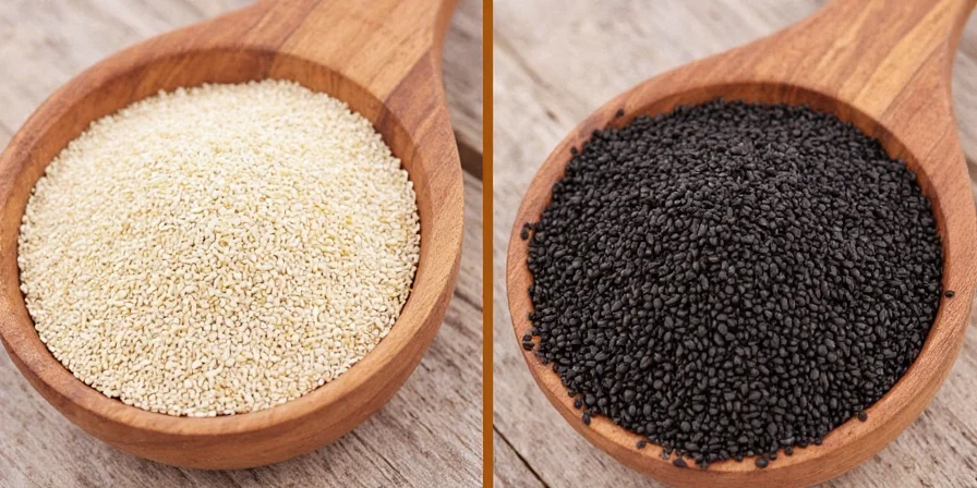 White vs Black Sesame Seeds Side by Side