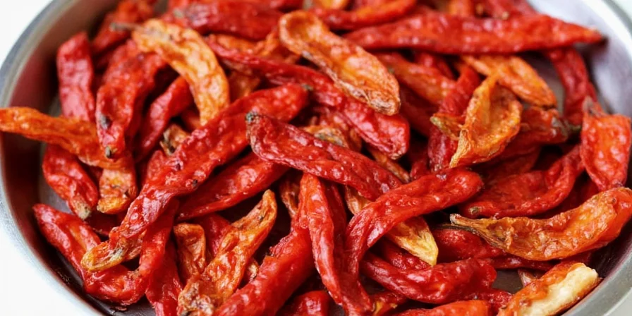 Overlapping peppers causing uneven drying