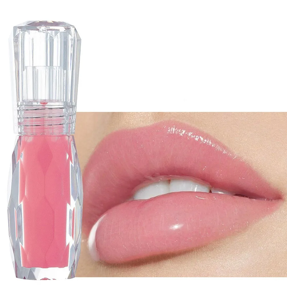 

Natural Mint Lip Gloss sexy 3D Crystal Jelly Color Lip tint Moisturizing Long Lasting Liquid Lipstick, 6 color