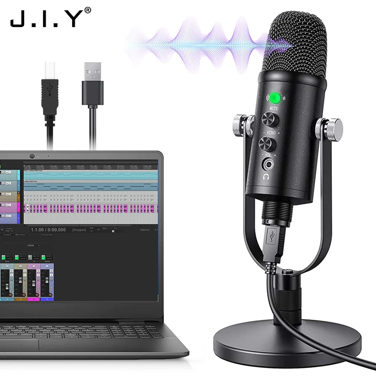 

J.I.Y BM-86 Multifunctional Professional Usb Condenser Microphone For Wholesales, Black