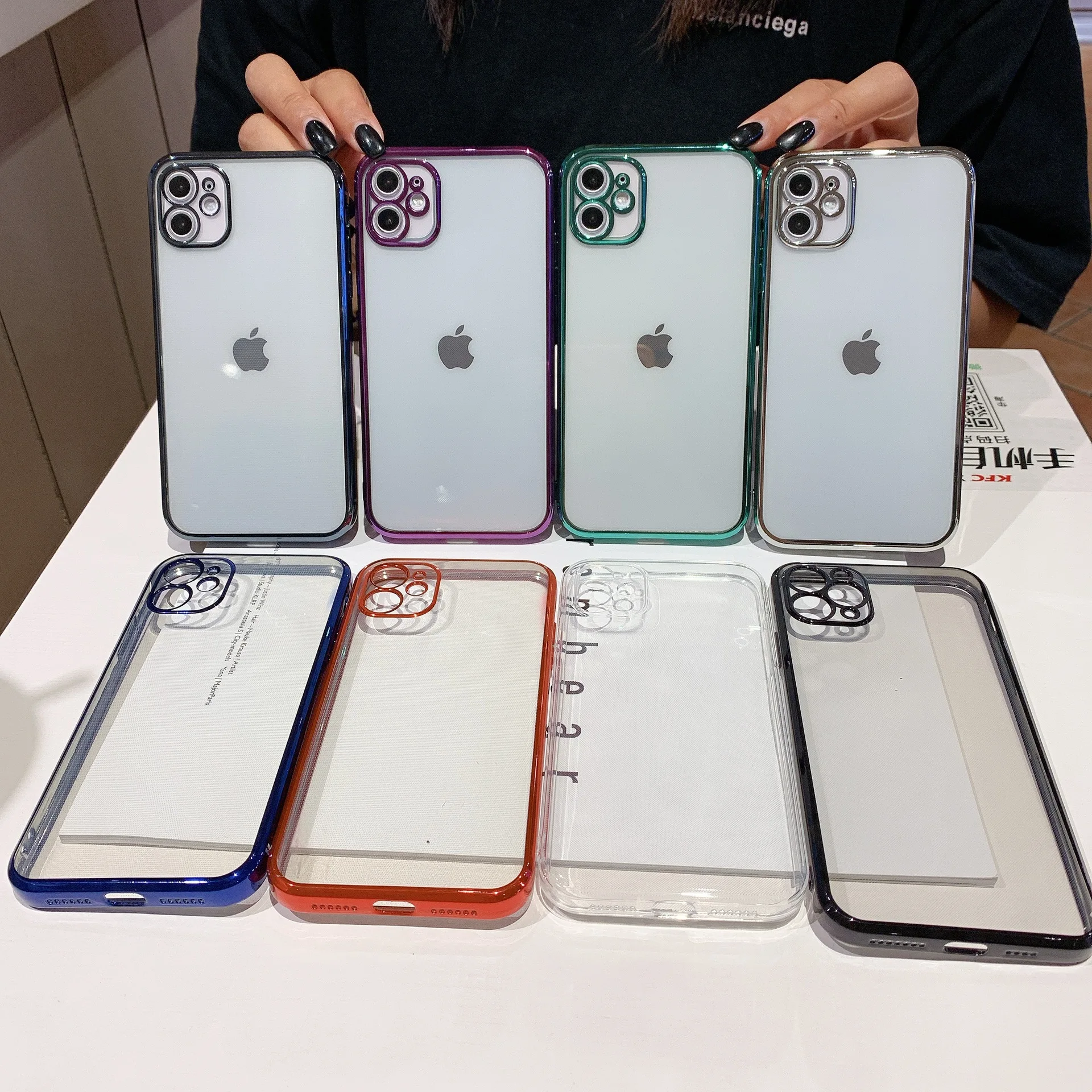 

Luxury Classic Square Frame ElectroPlating TPU CASE For iPhone 12 11Pro Max XS X XR Max 6 7 8 Plus
