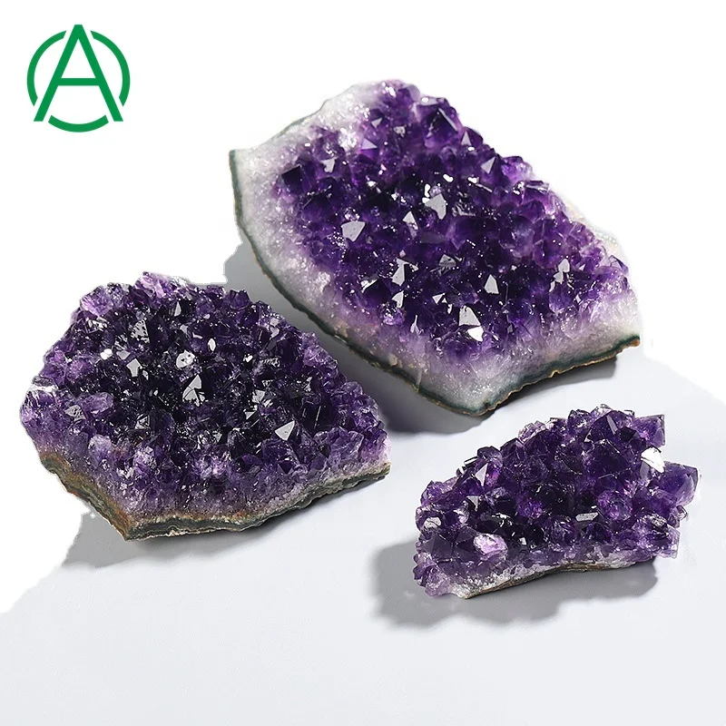 

ArthurGem Hot Selling High Quality Natural Uruguay Amethyst Cluster Amethyst Geode Crystal Cluster Raw Gemstone Healing Stones, 100% natural color