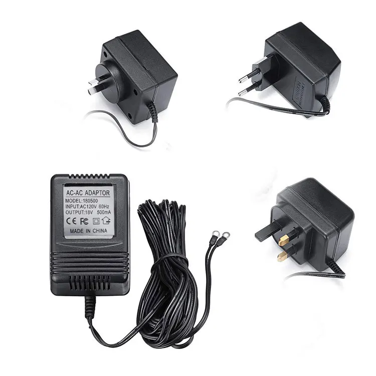 

US/UK/EU/AU Plug 18V 500mah AC 110V-240V Wifi Video Doorbell 5M Cable Power Adapter For EKEN V5 doorbell camera, Black