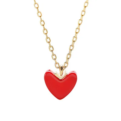 

Trendy Heart Choker Jewelry Sterling Silver Necklace Sweet Style Necklace, As picture