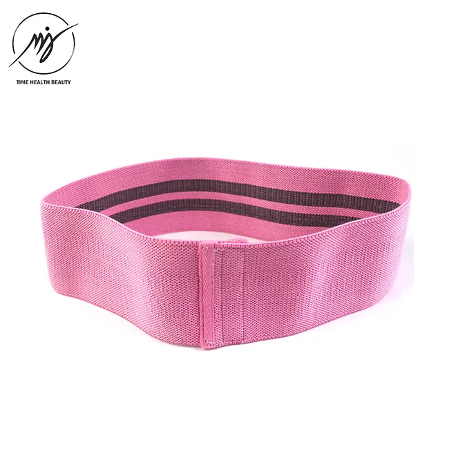 

Eco-friendly Elastic Cotton Workout Stretching Yoga Rope Legs Butt Exercise Fitness Resistance Bands, Pink or custom