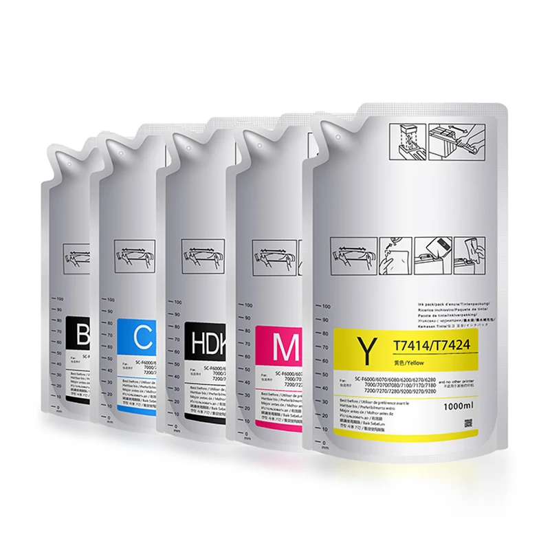 Supercolor 1000ml T7411-T7414 T741X Sublimation Ink Bag for Heat Transfer Ink for EPSON Surecolor F6270 F6000 F6070 F6270