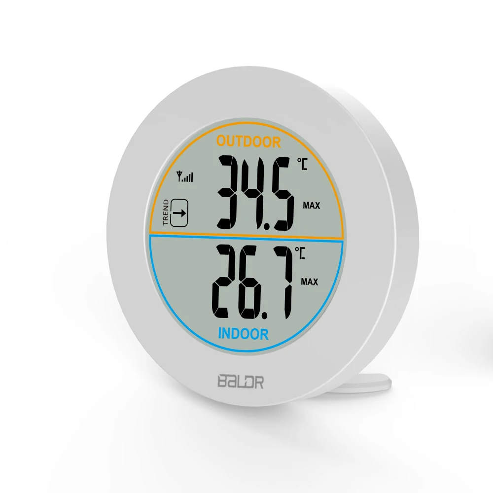

Low Price Digital Household Thermometer Home Indoor Outdoor Temperature Gauge with Wireless Sensor, White black