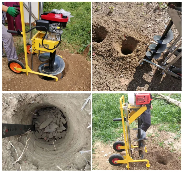 gas power earth auger