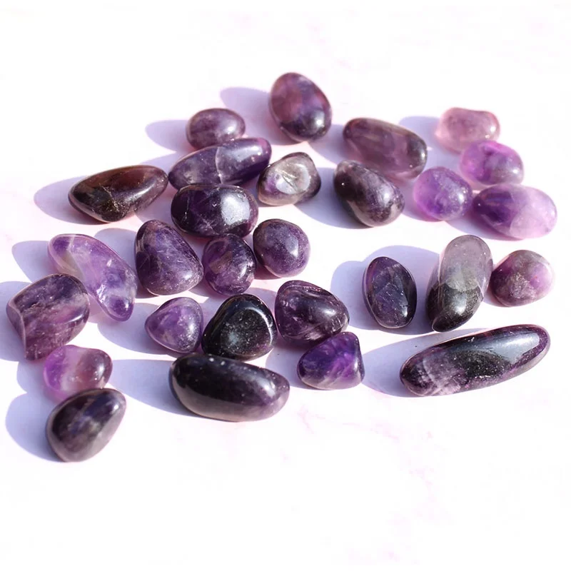 

Wholesale Natural Amethyst Crystals Healing Stones Gravel Tumbled Stone