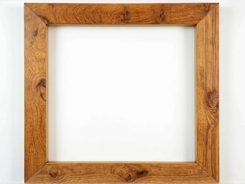 Wood picture frame crafted from pallet planks with natural grain visible