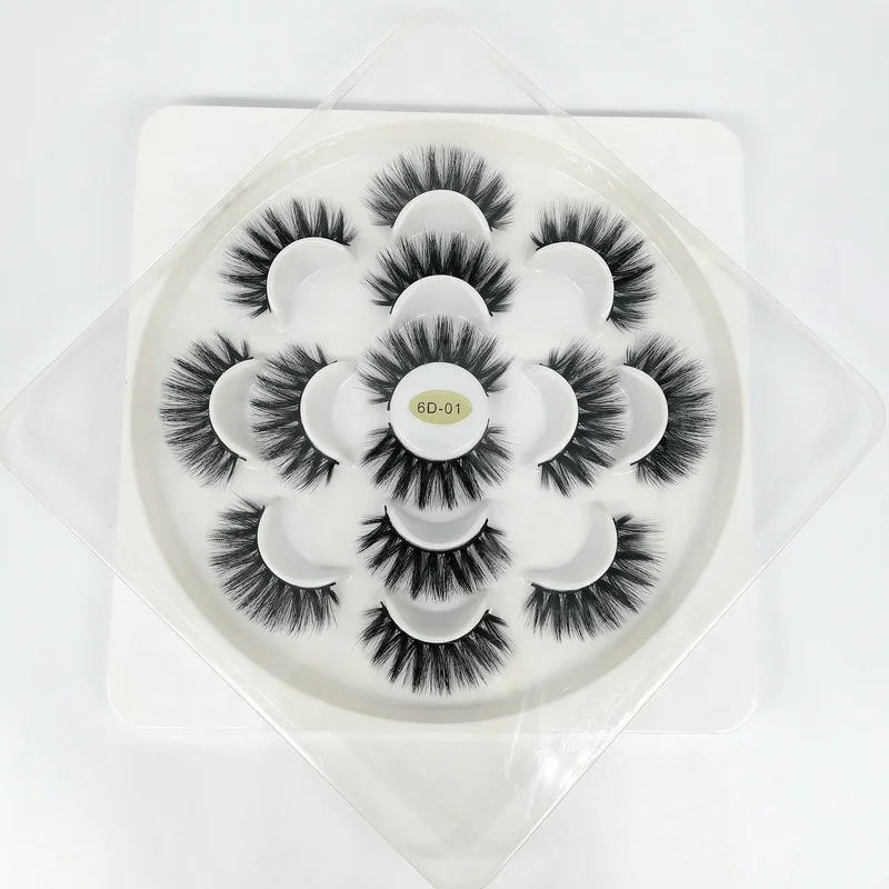 

Wholesale Flower Eyelash Tray 6D Mink False Eyelash in 7 Pairs