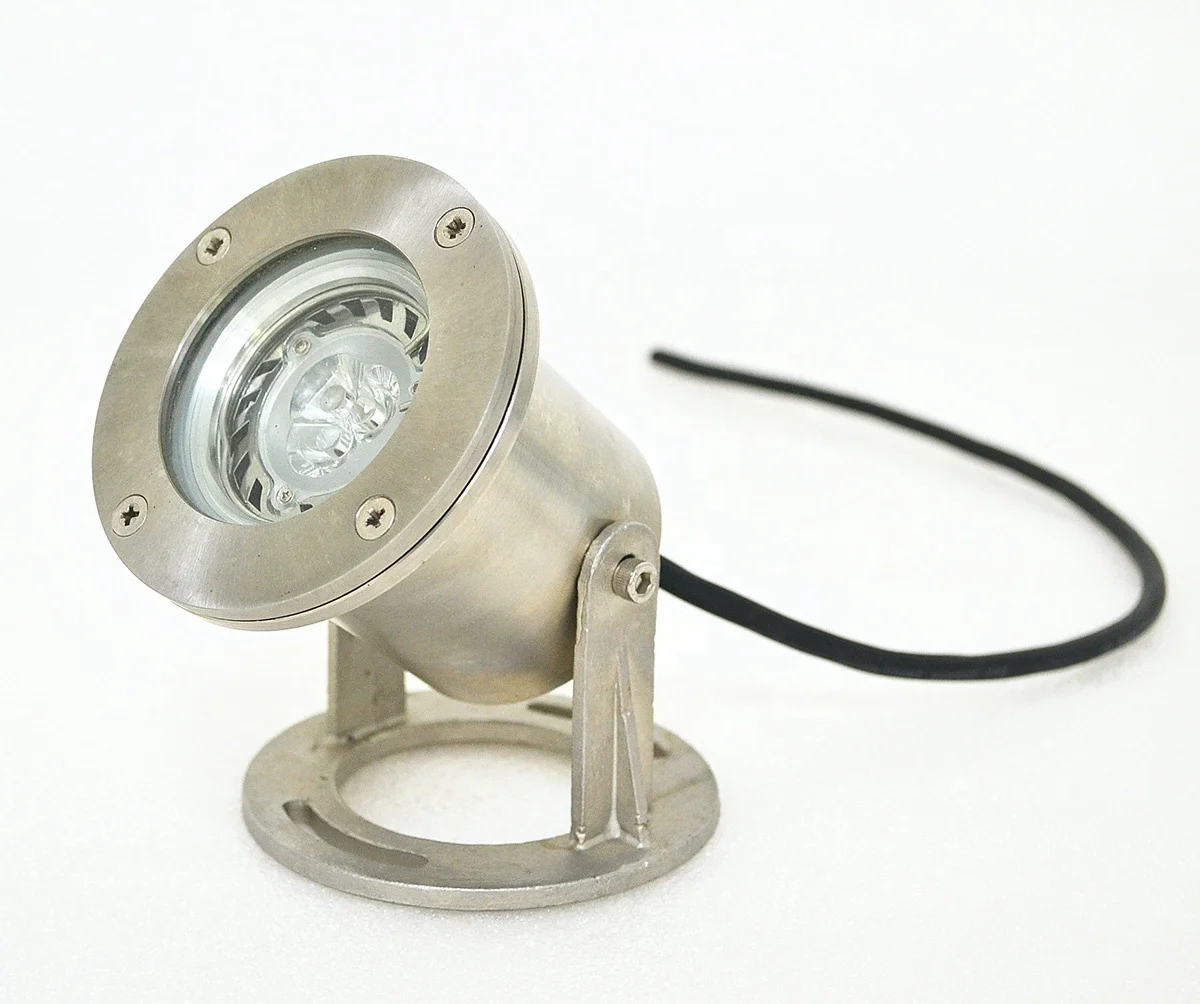 Adjustable Head 304 High Quality Stainless Steel IP68 Waterproof Spotlight LED 3W with 45 Beam Angle