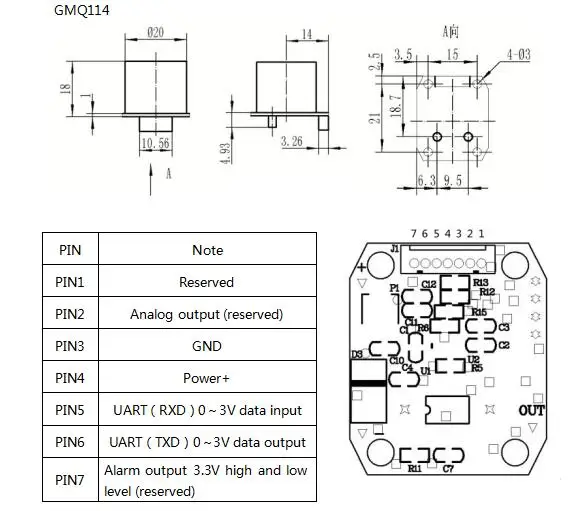 GMQ125 0-10ppm Ozone disinfection used Ozone sensor module O3 Ozone sensor