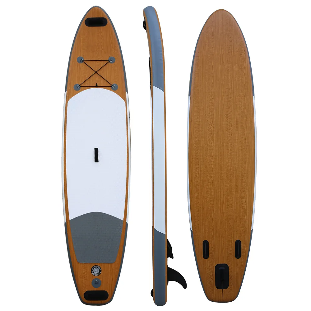 

2021 Outdoor Hot Sale Bamboo Wooden Design Nice ISUP Surfing Board Inflable Stand Up Paddle Board Softboard