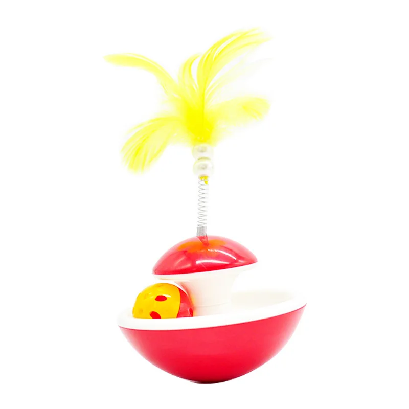 

HY-Best Selling Wholesale Cat Toy Yellow Feather Decoration Perfect Pet Toy Cute Motion Cat Toy, As pictures