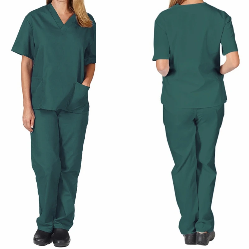 

Wholesale Customized Good Quality Hospital Uniform Women's coat Unisex Uniforms medical scrubs, Black,white,red,purple,grey,..or customize