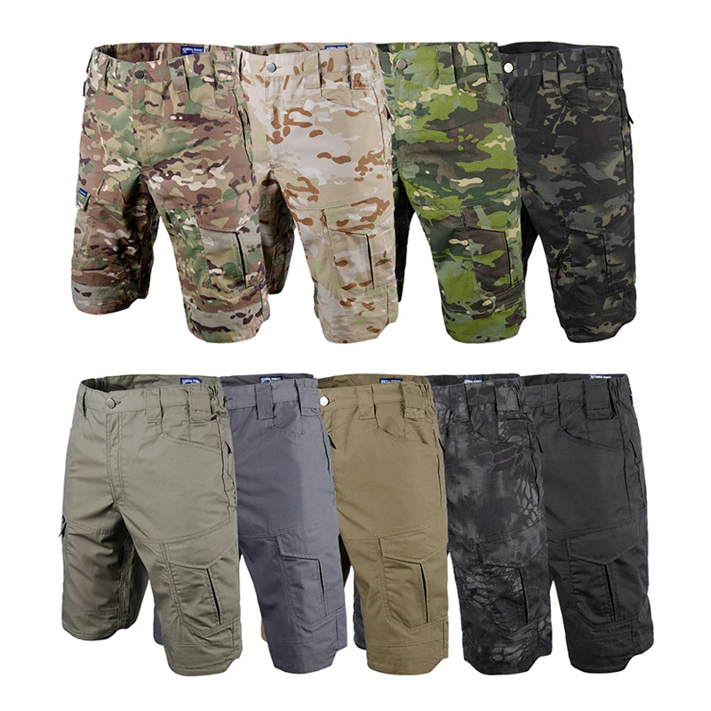 

Custom Workout Jogger Shorts Men Track Fitness For Men Camouflage Multi Pockets Military Traning Shorts, Multicam camouflage color