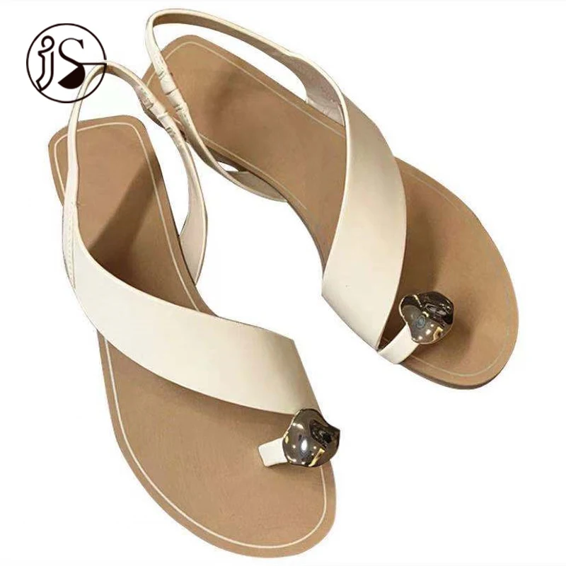 

Wholesale girls' slippers simple broadband design fashion lightweight women's sandals metal buckle decorative women's slippers