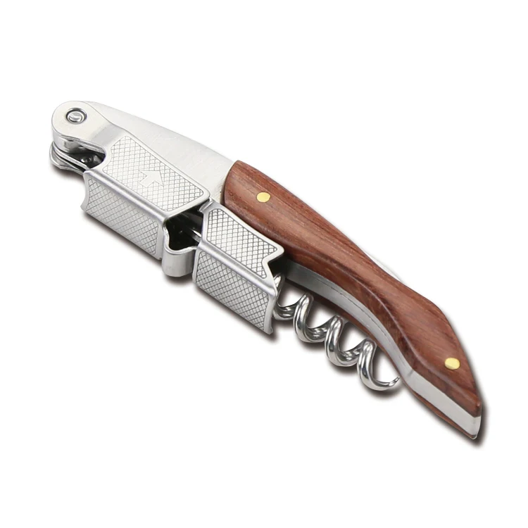 

waiters wine corkscrew bottle opener with wooden handle