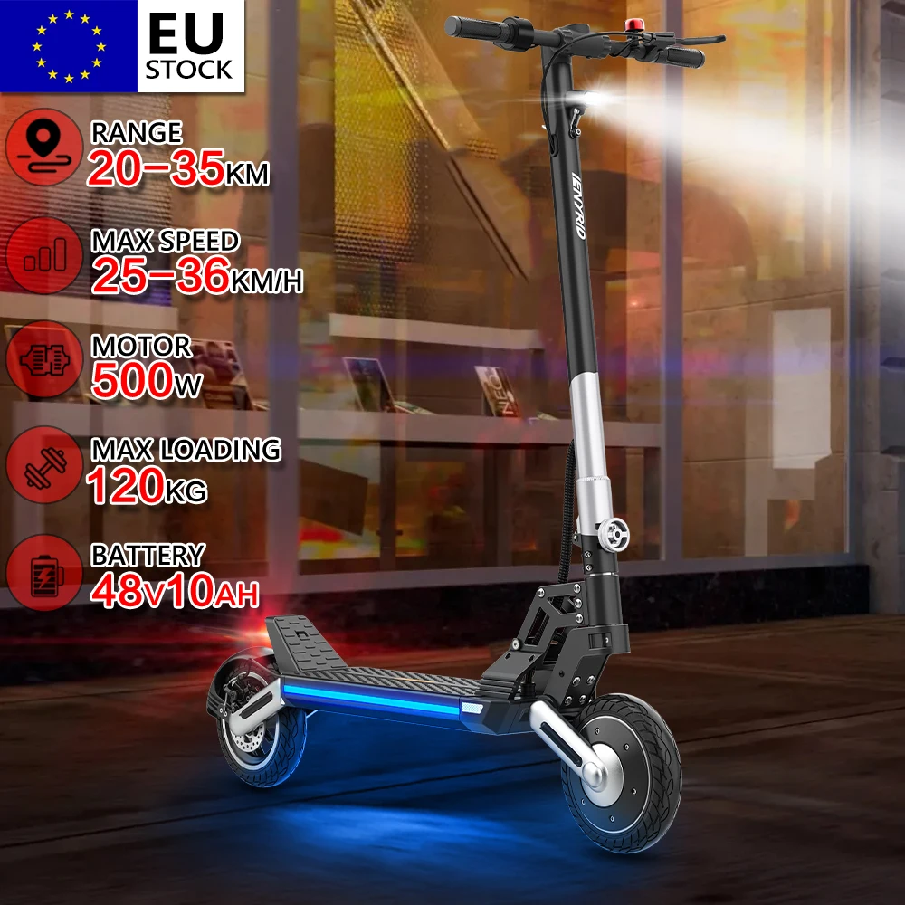 

Eu Us warehouse drop shipping iENYRID M8 500w foldable e scooter 36km/h fast for Women electric scooter