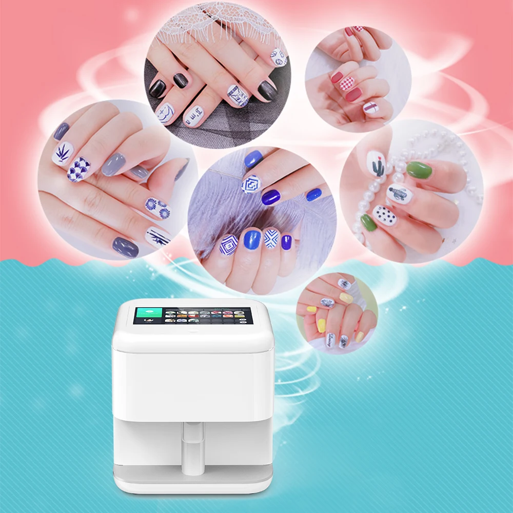 

Wholesale Nail Printer Machine Price Designer Nail Art 3D Printer Decals Kit Imprimante Ongles Professional Press on Nails Gel