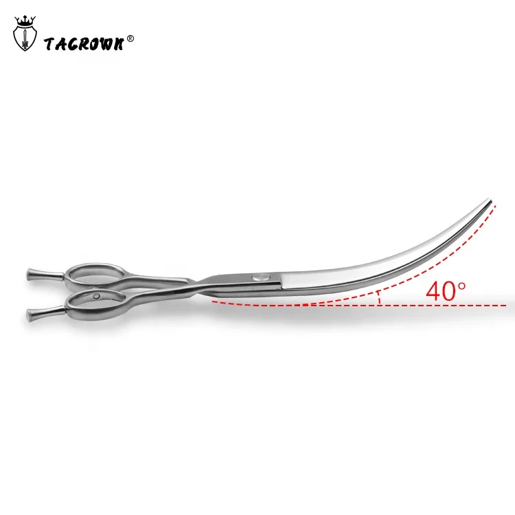 

TACROWN New Fashion SUS440C Professional Pet grooming Super Curved Scissors, Matte