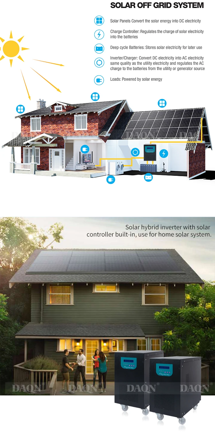 Off Grid 2KVA Solar Power System 2KW 3 Phase Solar Panel System