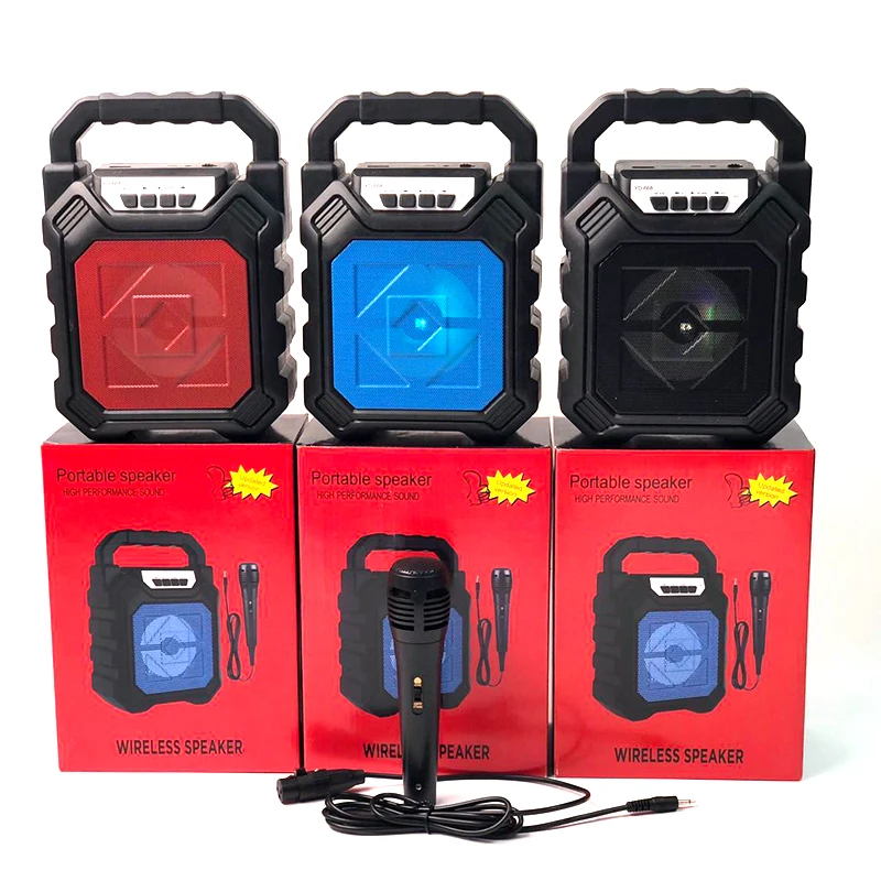 

YD- 668 Wholesale New Design Professional Mini Portable Wireless Blue tooth Outdoor Speaker Cheap, Black/blue/red