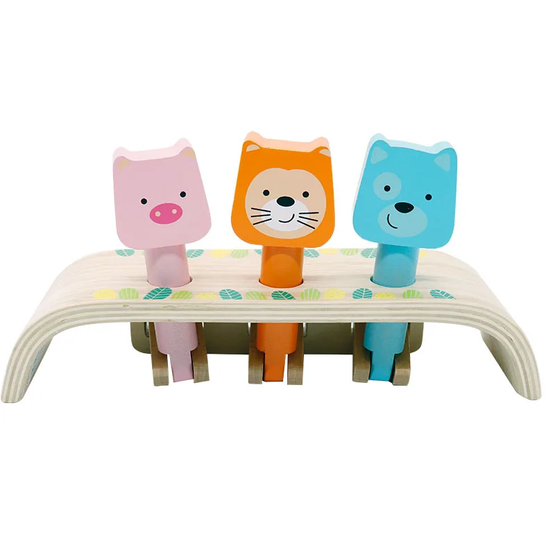 
Mookids Good frends Wooden Toys Enlightenment Percussion Toy Wooden Beat Trapeze Children Baby Noise Maker Educational Play 