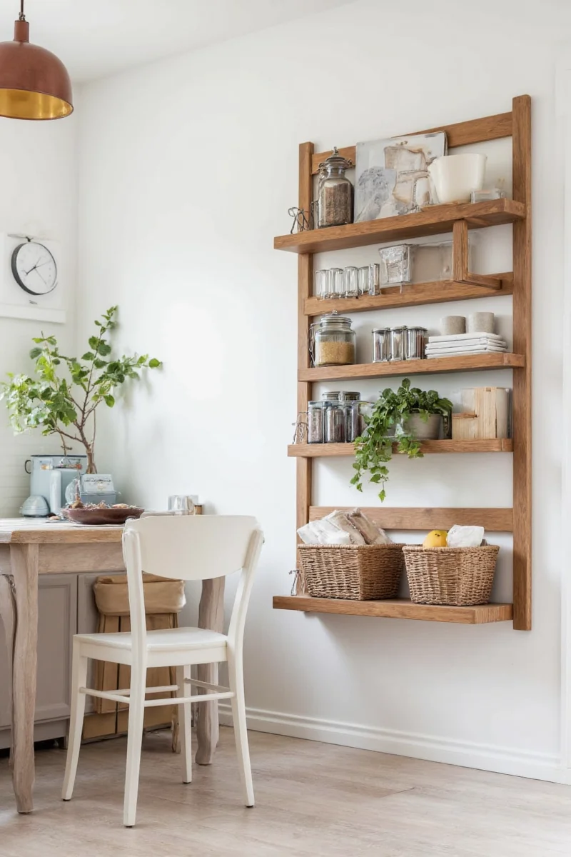 Small rolling kitchen cart for extra counter and storage