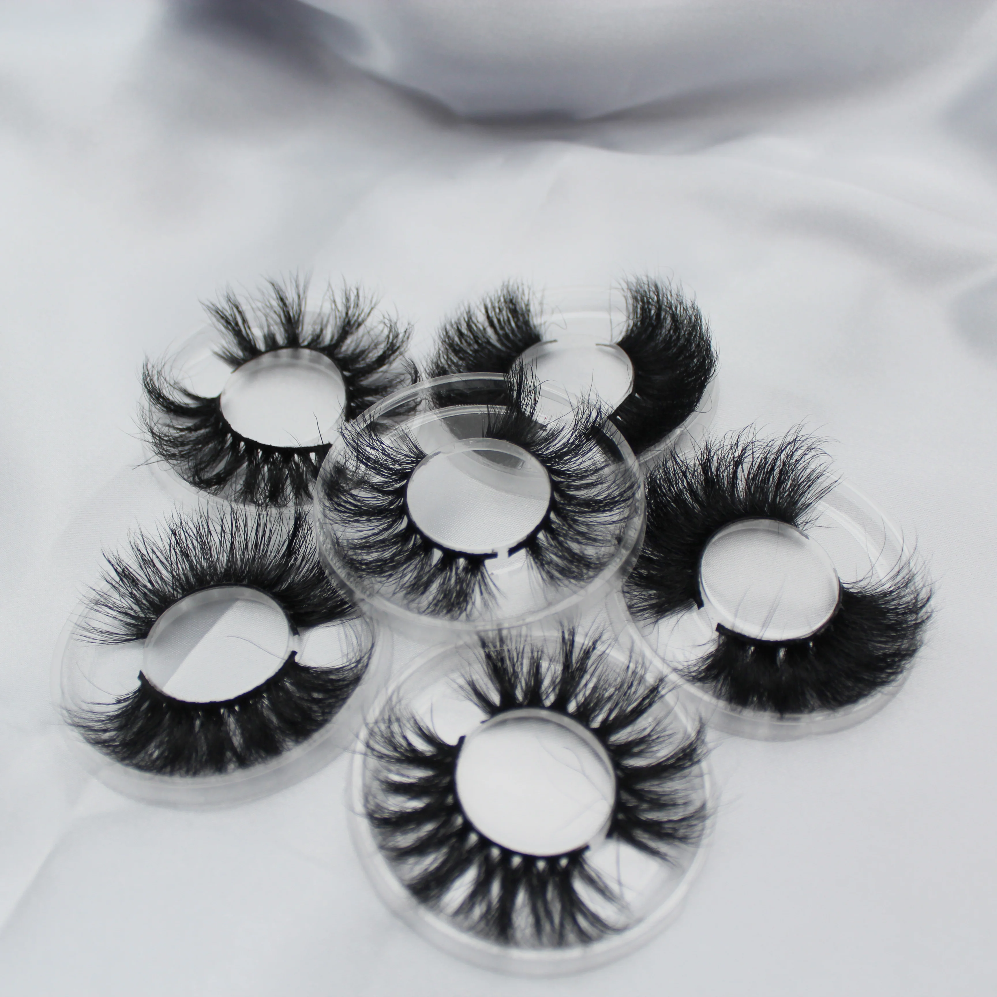 

With Your Logo Private Label Cruelty Free Full Strip Eyelashes 3D Mink Lashes Wholesale Eyelash Custom Label, Natural black