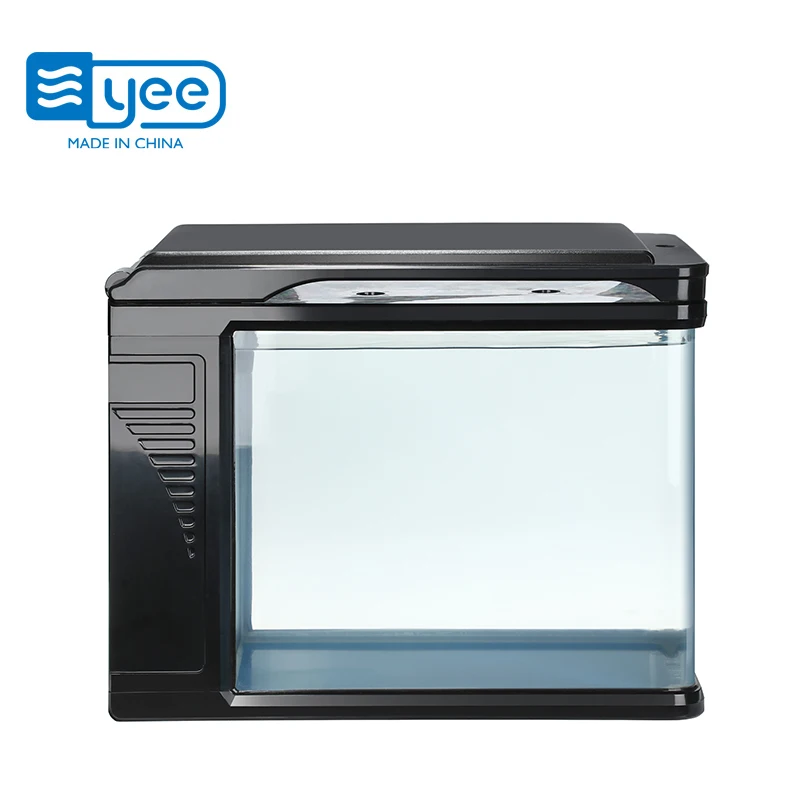 
YEE hot sell aquarium square fish tank ecological desktop glass fish tank with Ecological side filtration system  (62411254326)