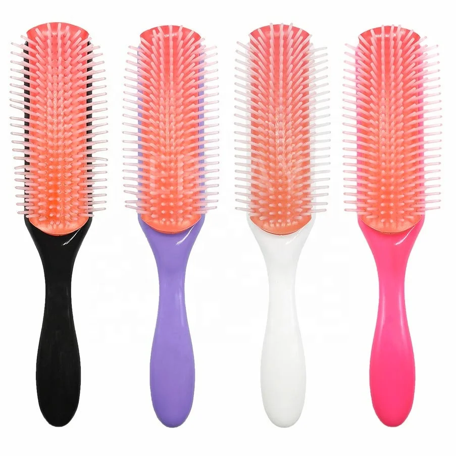 

private label custom logo natural wet dry paddle hair massage scalp extension detangler brush comb for woman top quality, Customized color