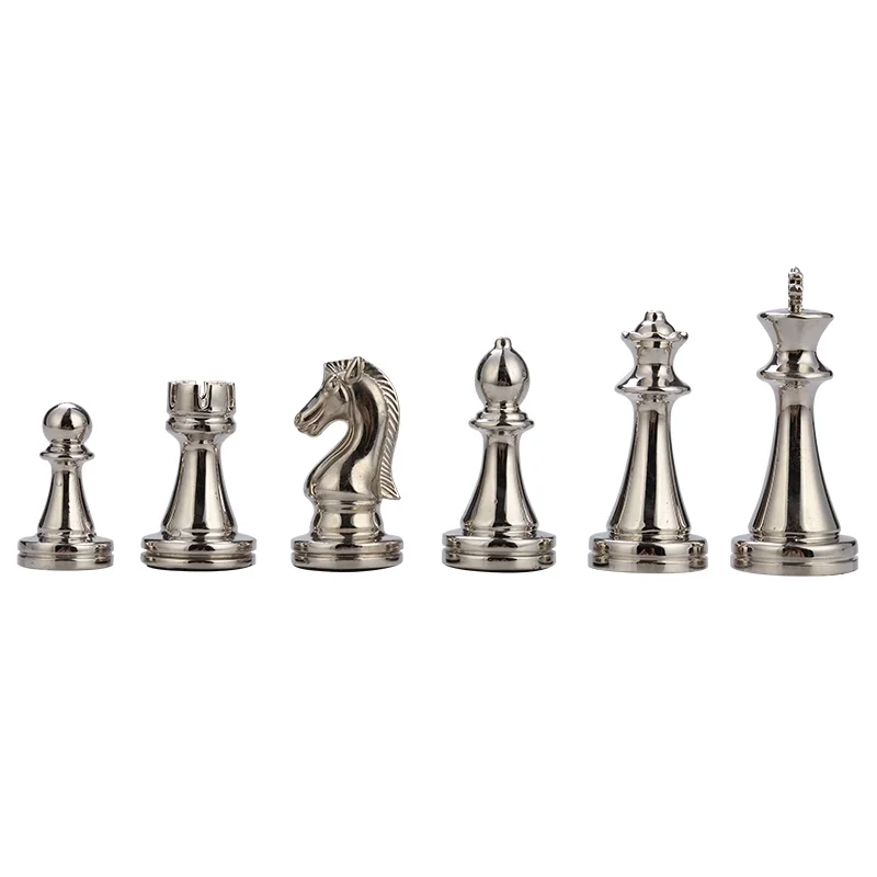 Quality Zinc Alloy Metal Chess Table Set Classic Game Collection Metal ...